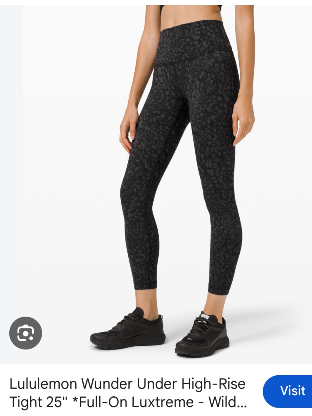 lululemon athletica Black Leopard-Print High-Rise Jeggings